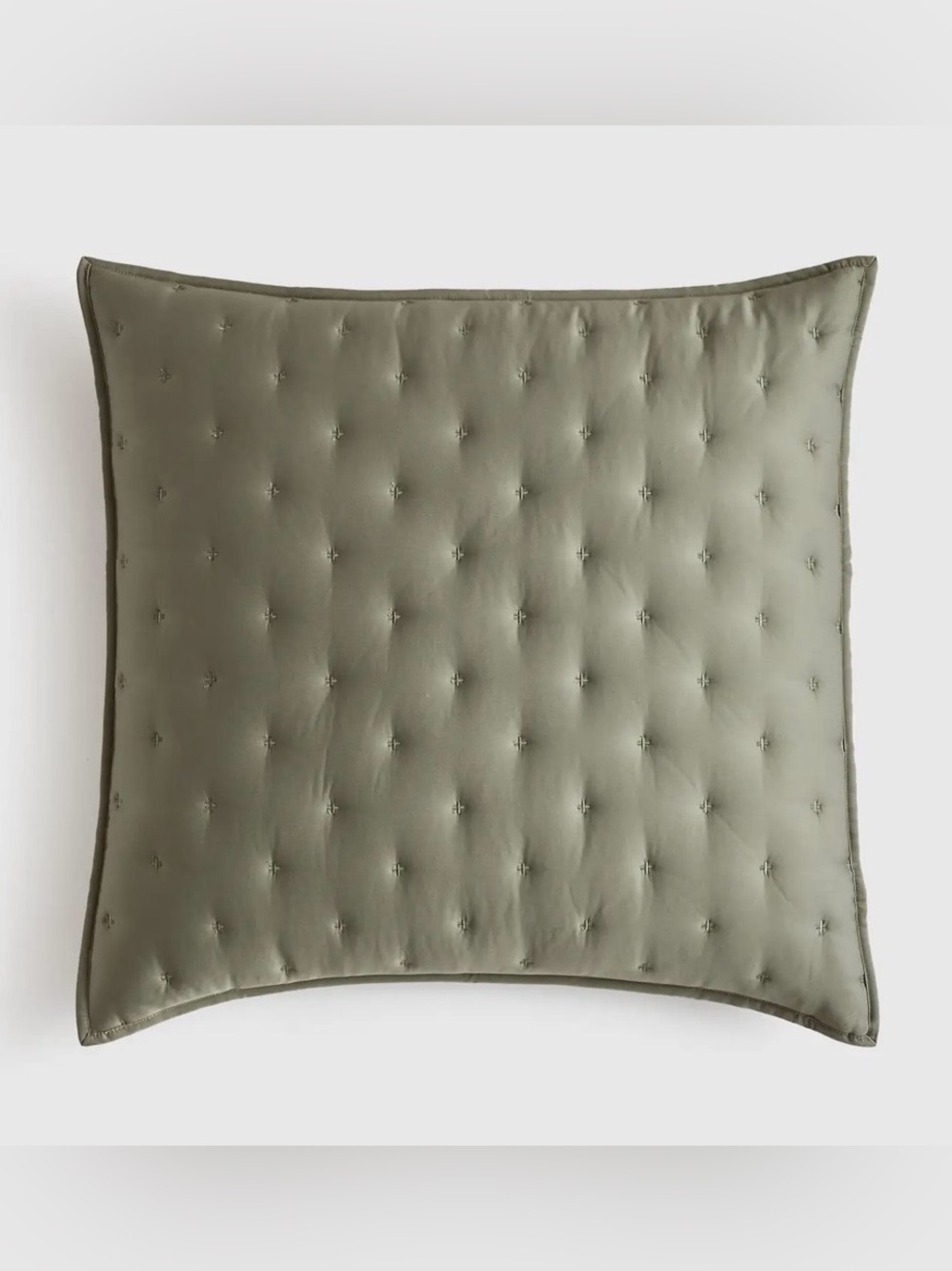 NWOT Quince Bamboo Dream Quilted Euro Sham, 26 X 26 (Sage)